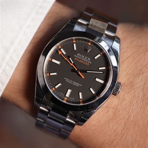 rolex milgauss black dial replica|rolex milgauss black dial review.